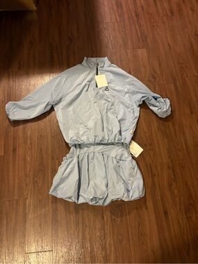 Light Blue Women's Windbreaker Dress